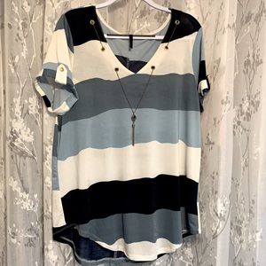 Ashley blue blouse XL